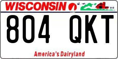 WI license plate 804QKT