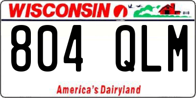 WI license plate 804QLM