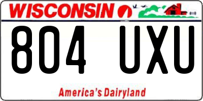 WI license plate 804UXU
