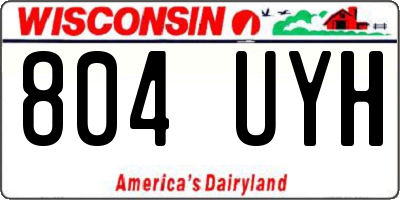 WI license plate 804UYH