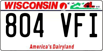 WI license plate 804VFI