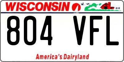 WI license plate 804VFL