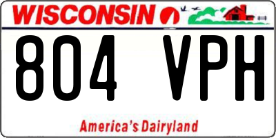 WI license plate 804VPH