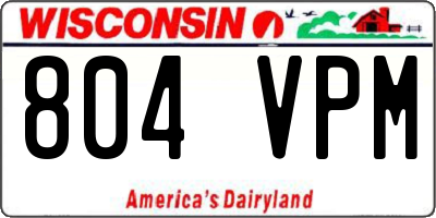 WI license plate 804VPM