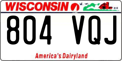 WI license plate 804VQJ