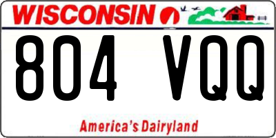 WI license plate 804VQQ