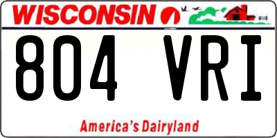 WI license plate 804VRI