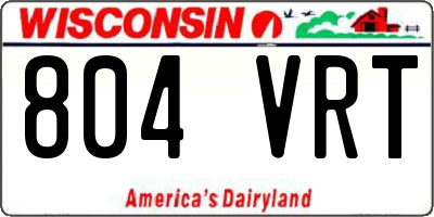 WI license plate 804VRT