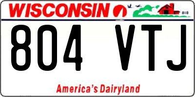 WI license plate 804VTJ
