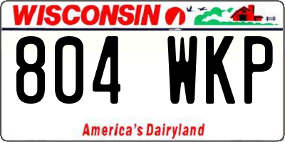 WI license plate 804WKP