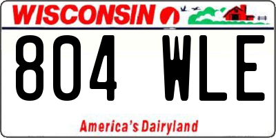WI license plate 804WLE