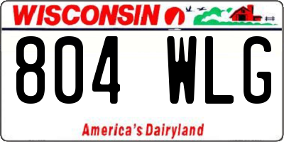 WI license plate 804WLG