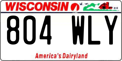 WI license plate 804WLY