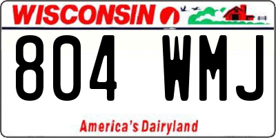 WI license plate 804WMJ