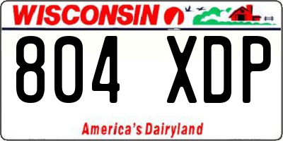 WI license plate 804XDP
