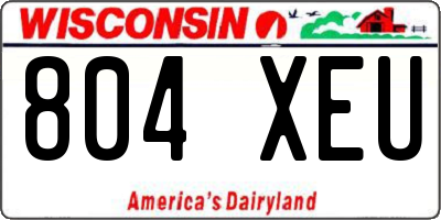 WI license plate 804XEU
