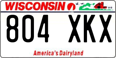 WI license plate 804XKX