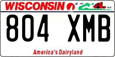 WI license plate 804XMB