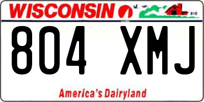 WI license plate 804XMJ