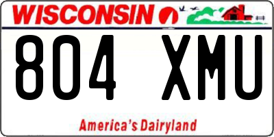 WI license plate 804XMU