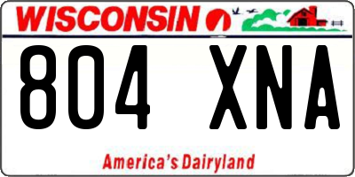 WI license plate 804XNA