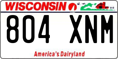 WI license plate 804XNM