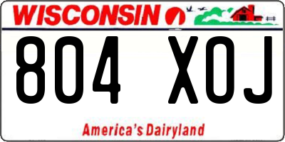 WI license plate 804XOJ