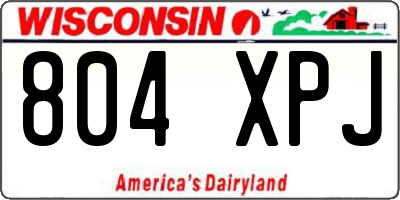 WI license plate 804XPJ