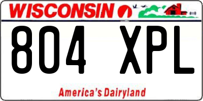 WI license plate 804XPL