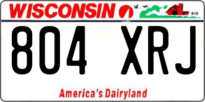 WI license plate 804XRJ