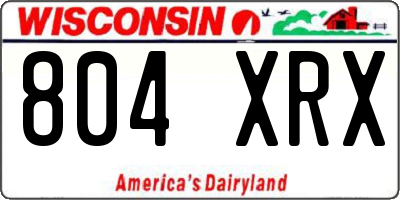 WI license plate 804XRX