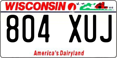 WI license plate 804XUJ