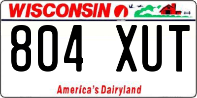 WI license plate 804XUT