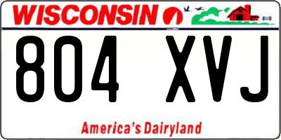 WI license plate 804XVJ
