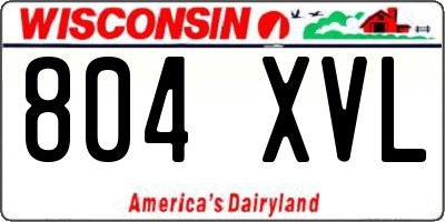 WI license plate 804XVL