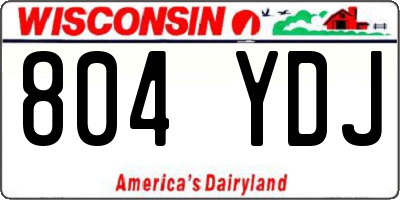 WI license plate 804YDJ