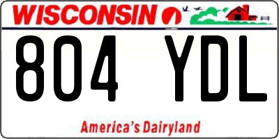 WI license plate 804YDL