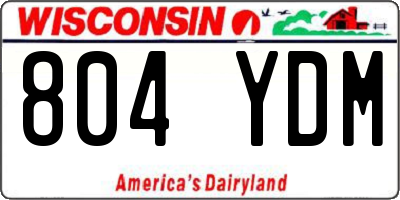 WI license plate 804YDM