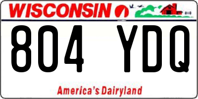 WI license plate 804YDQ