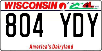 WI license plate 804YDY