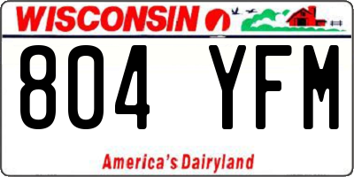 WI license plate 804YFM