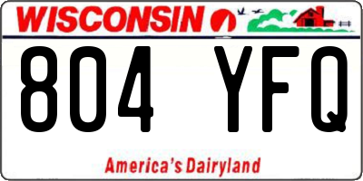 WI license plate 804YFQ