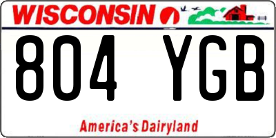 WI license plate 804YGB