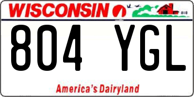 WI license plate 804YGL
