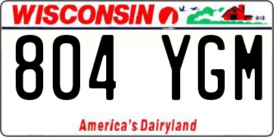 WI license plate 804YGM
