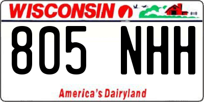 WI license plate 805NHH