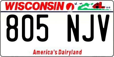 WI license plate 805NJV