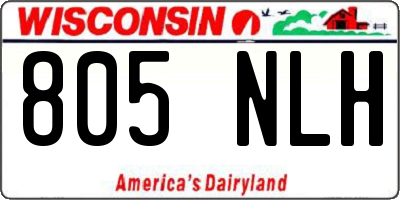 WI license plate 805NLH
