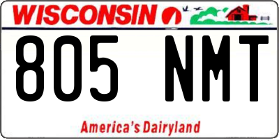 WI license plate 805NMT