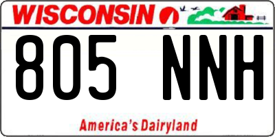 WI license plate 805NNH